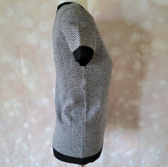 Maison Jules Ribbed Ringer Short Sleeve Sweater - Picture 6 of 14